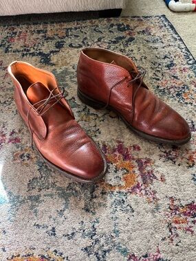 Henry Maxwell of London 
Men's Brown Leather Chukka Boots with Dainite Sole